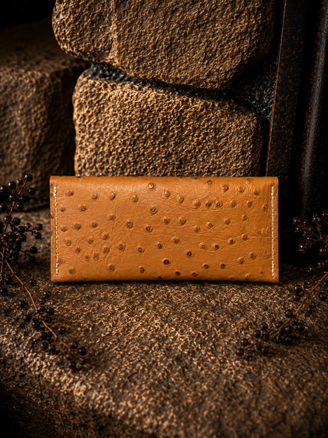 Ostrich Leather money envelope