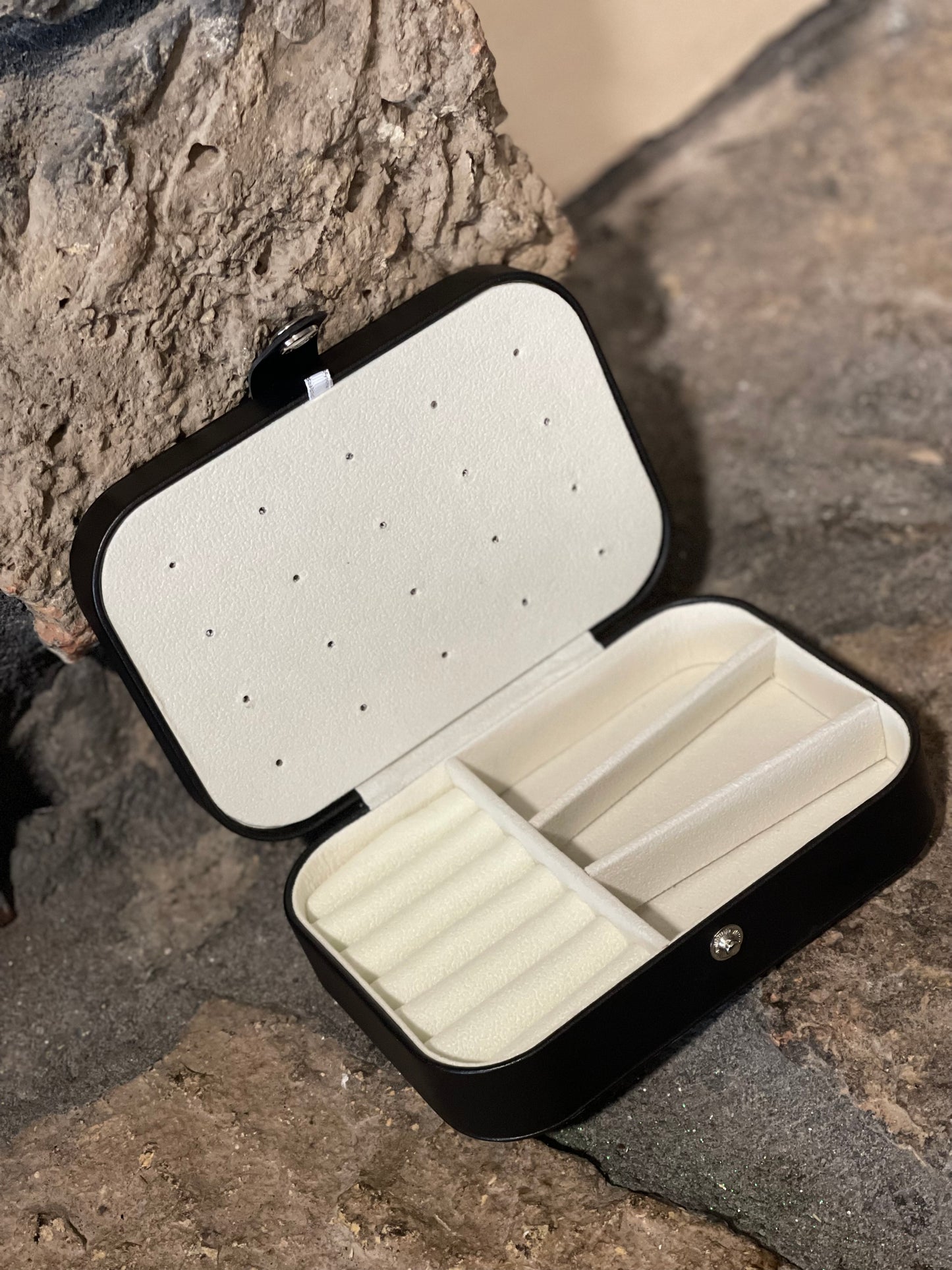 Tooled leather top jewelry box