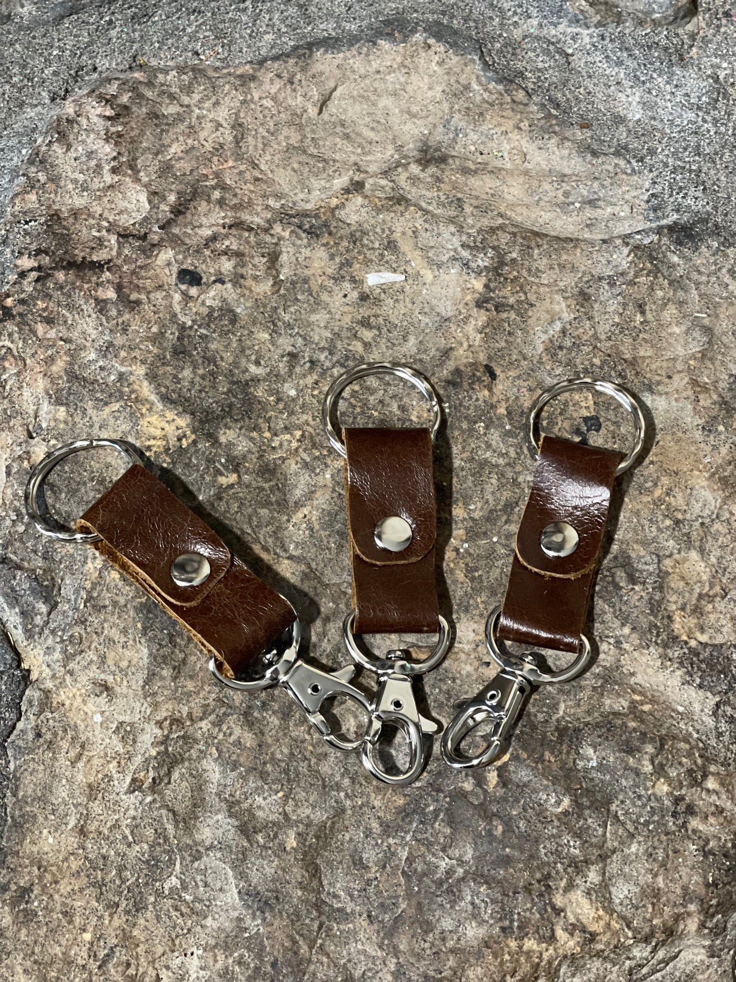 Leather keychain