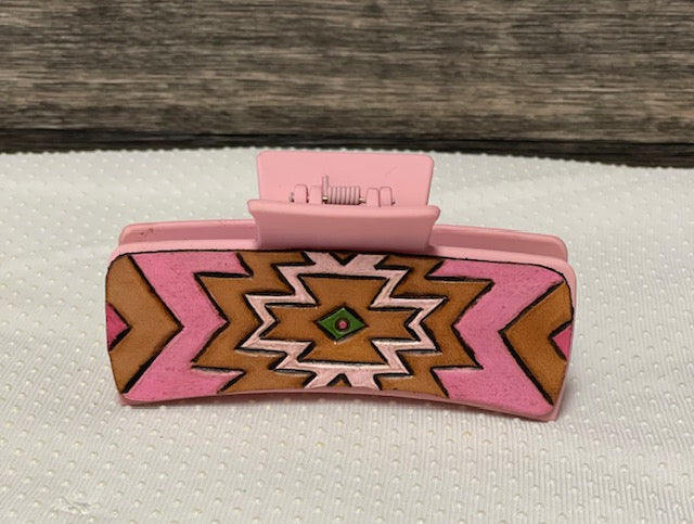 Pink Navajo Claw Clip