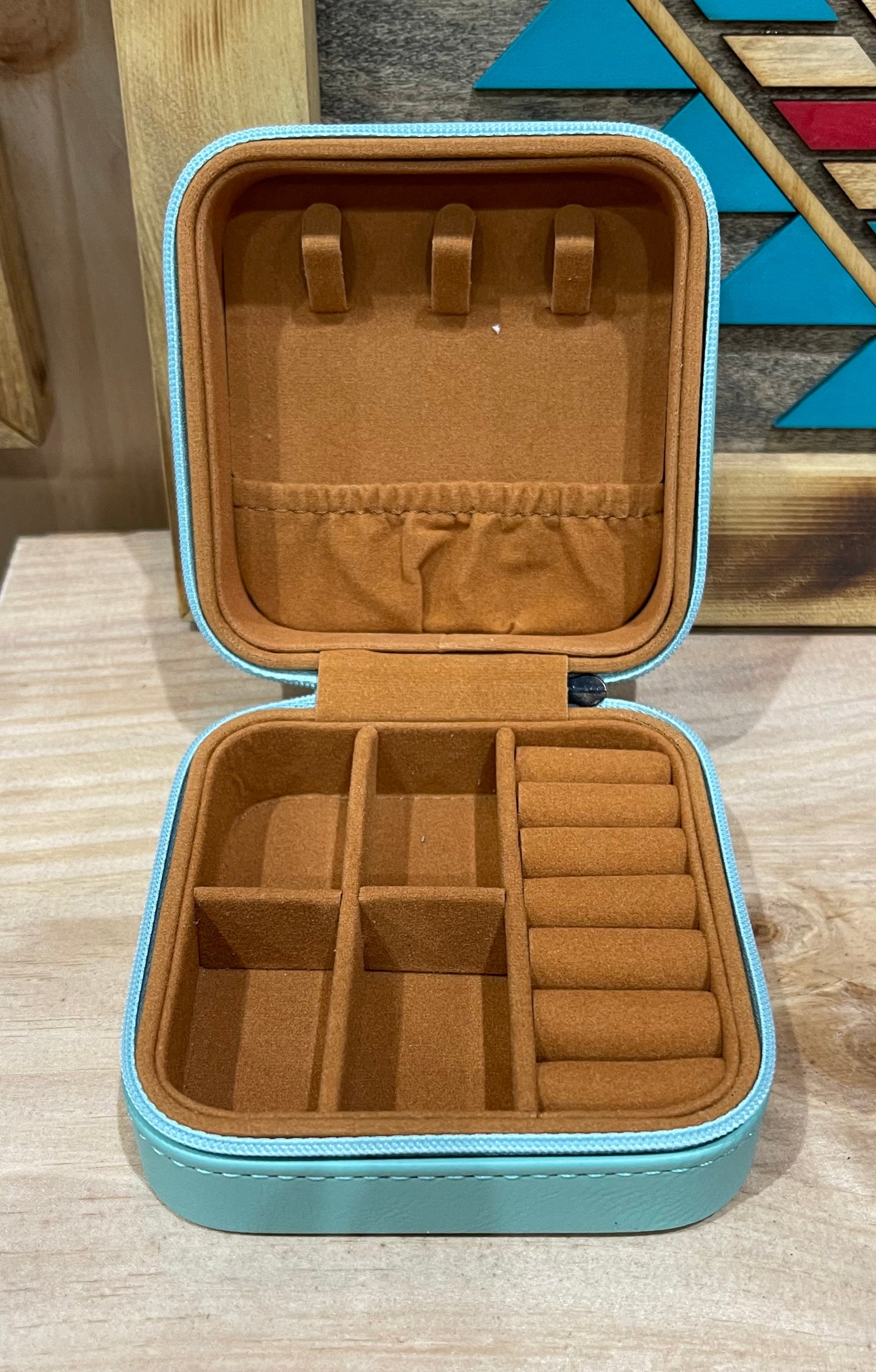 Turquoise Flower Jewelry Box