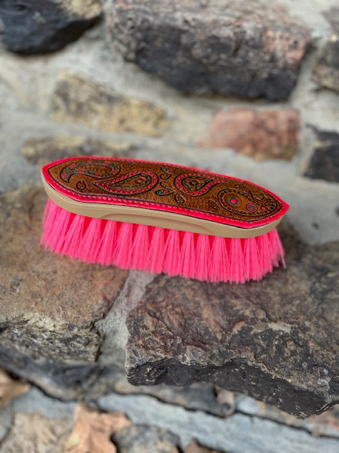 Pink Paisley Equine Brush