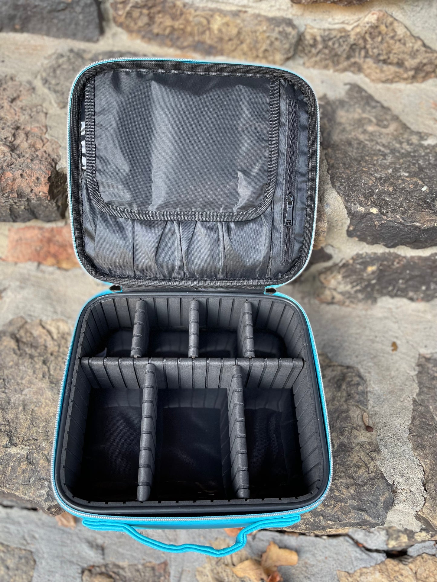 Turquoise Tooled Leather Top Travel Kit