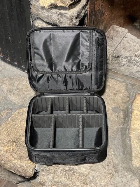 Floral Leather Tooled Top Travel Case