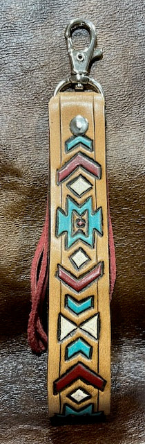 Red Fringe Navajo wristlet