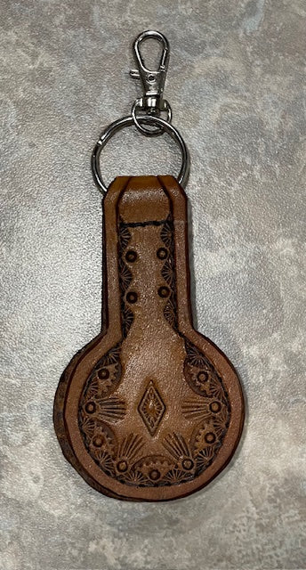 Magnetic Diamond Burst Leather Cap Holder