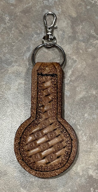 Magnetic Basket Weave Leather Cap Holder