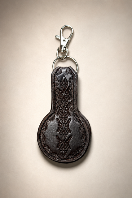 Magnetic Diamond Burst Leather Cap Holder
