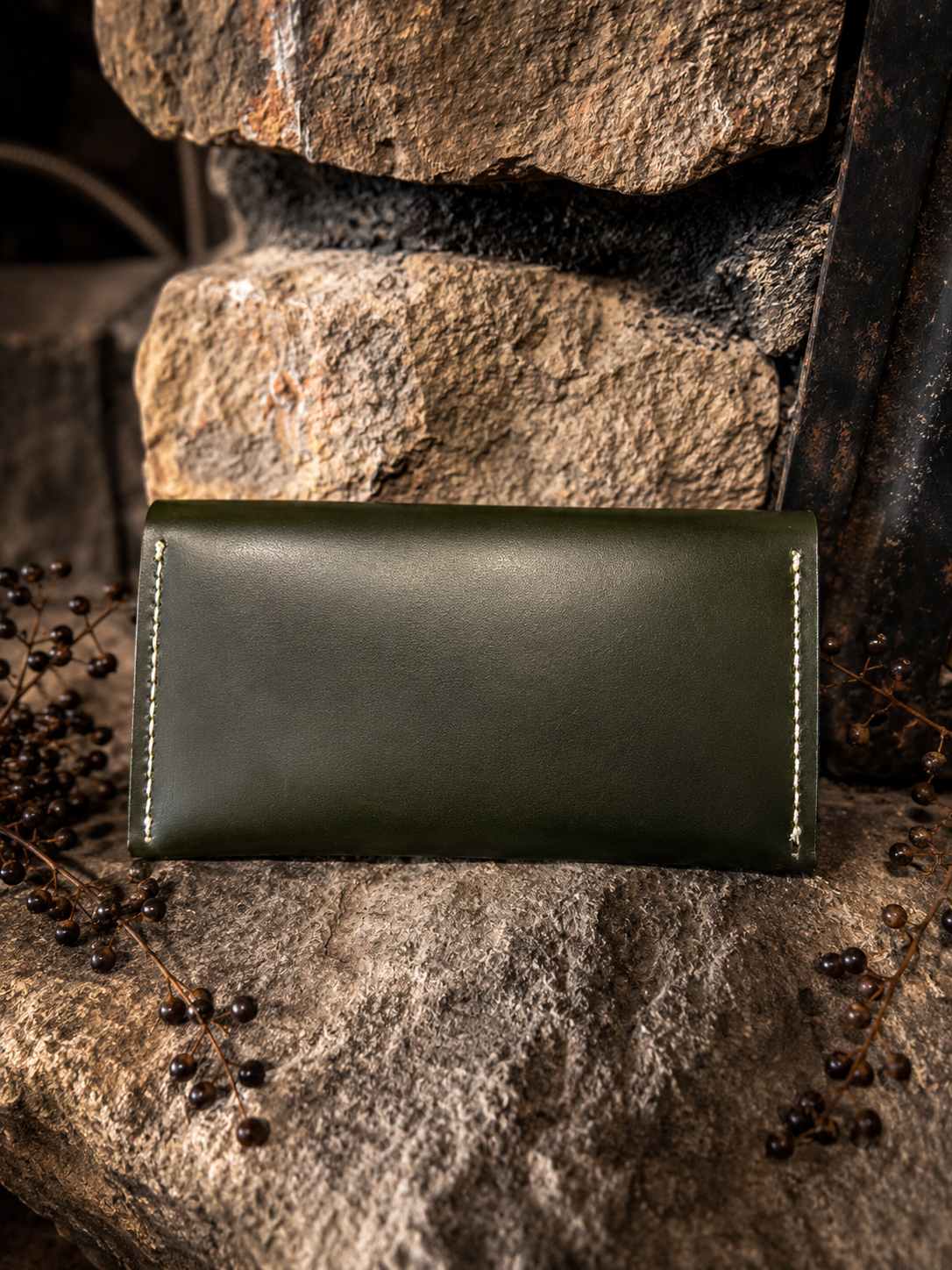 Green Leather money envelope