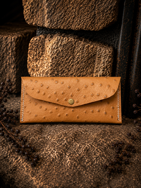 Ostrich Leather money envelope