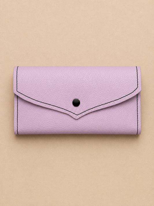 Pink leather wallet