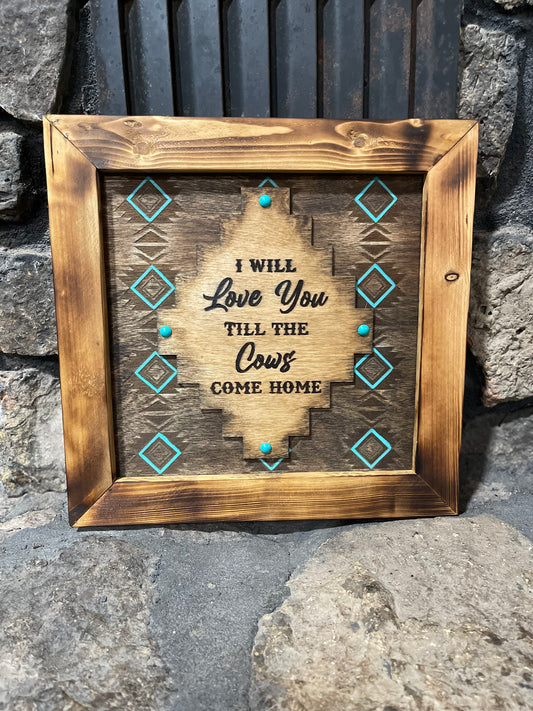 Aztec wood home decor
