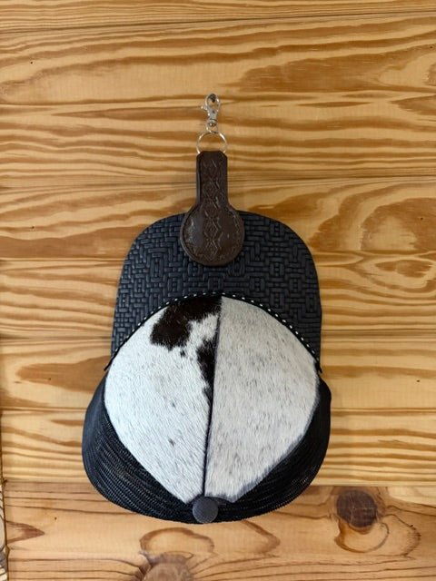 Magnetic Diamond Burst Leather Cap Holder